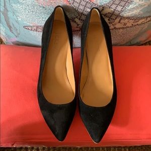 J Crew Black Suede Pump Sz 8